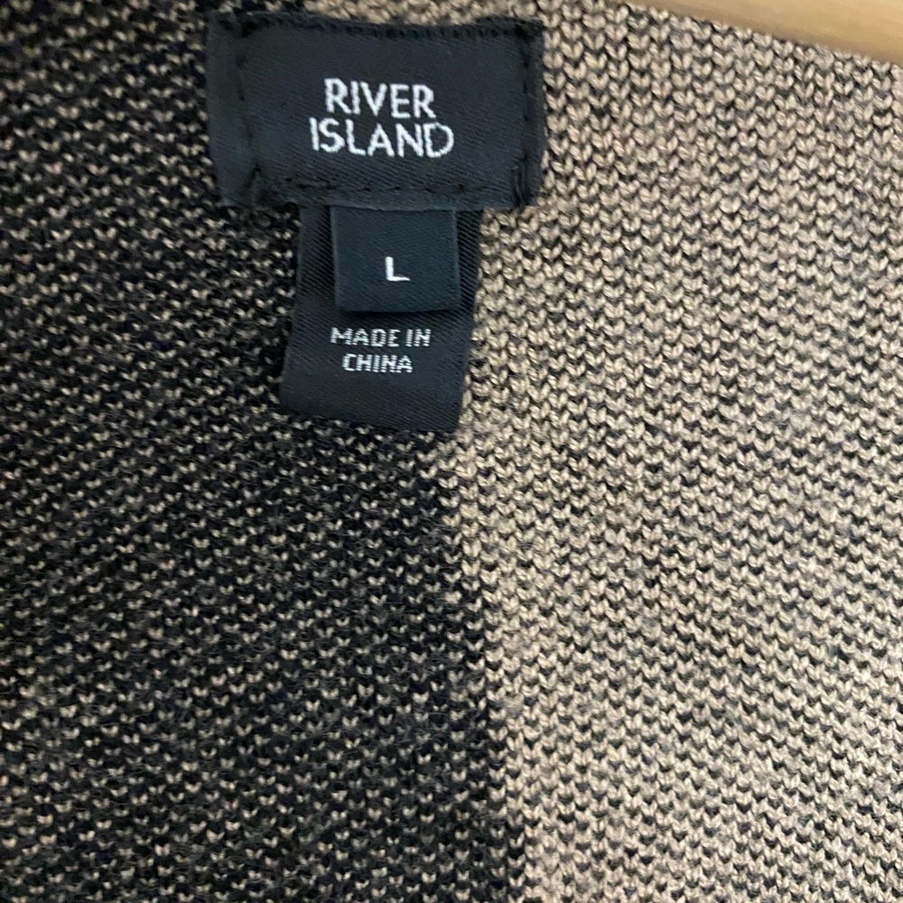 River Island Beige and Black Striped Cardigan - Picture 3 of 6